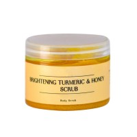 OEM Remove Dark Spots Acne Blackheads Body Exfoliating Sugar Scrub Brightening Honey and Tumeric Face Scrub