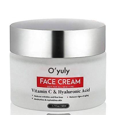 Natural Ingredients Vitamin C and Hyaluronic Acid Private Label Anti Wrinkle Face Cream