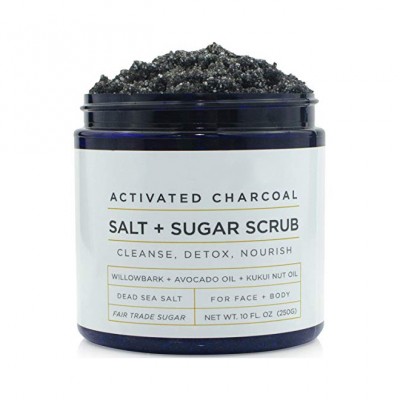 Activated Charcoal Body  Scrub for Deep Cleansing Pore Minimizer