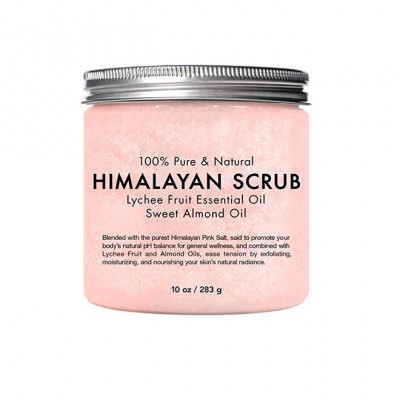 Himalayan Salt Body Scrub  Deep Cleansing Exfoliator with sweet almond oil