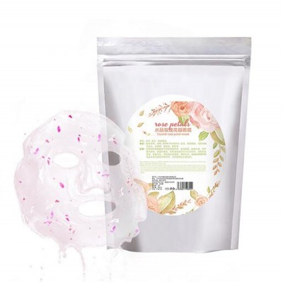 Private Label Body Facial SPA Use Skin Whitening Rose Petals Peel Off Crystal Mask Powder